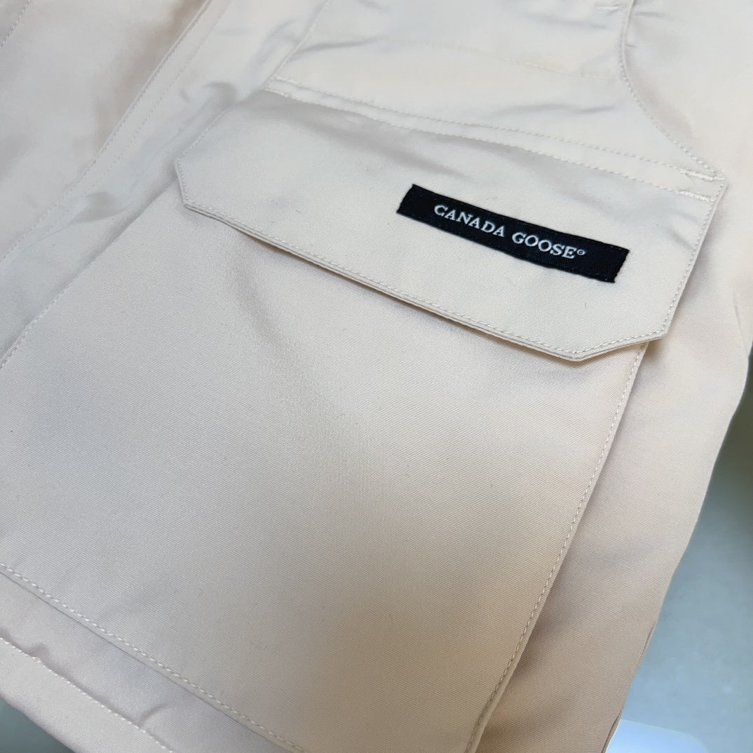 KIDS DOWN COAT - FLUFF HOOD CREAM