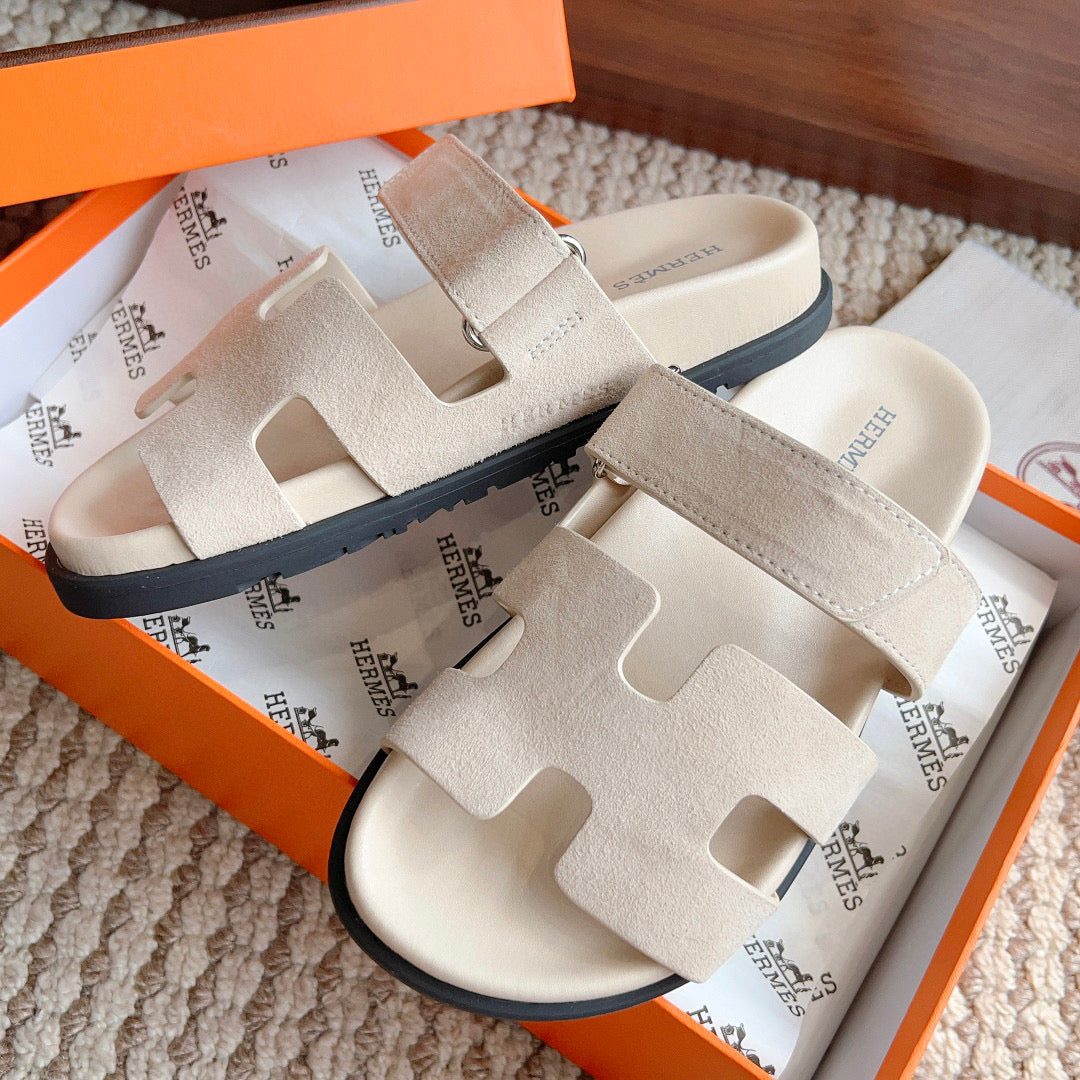 H Strap Sandals Cream