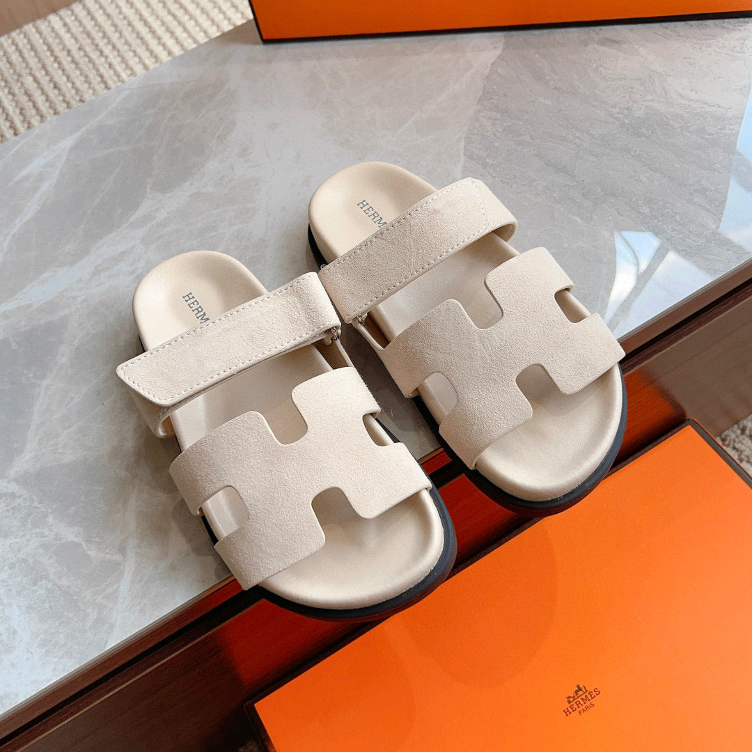 H Strap Sandals Cream