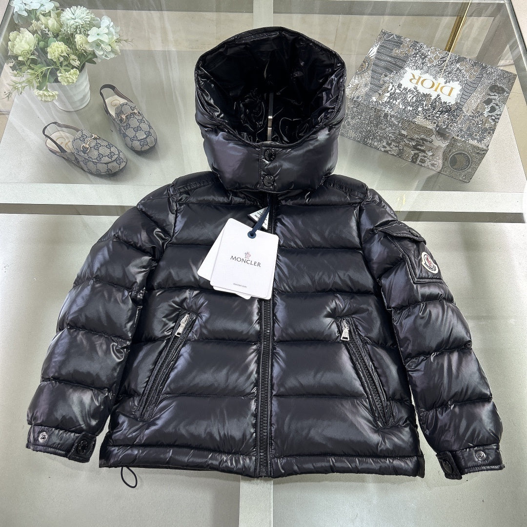 KIDS HIGH SHINE DOWN COAT- BLACK