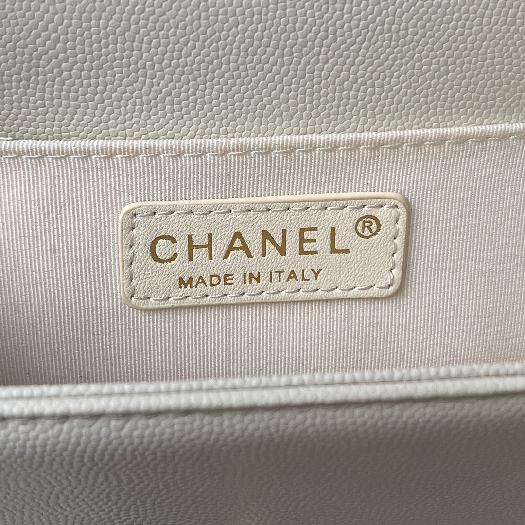 CC White & Gold Bag 25x18x8cm