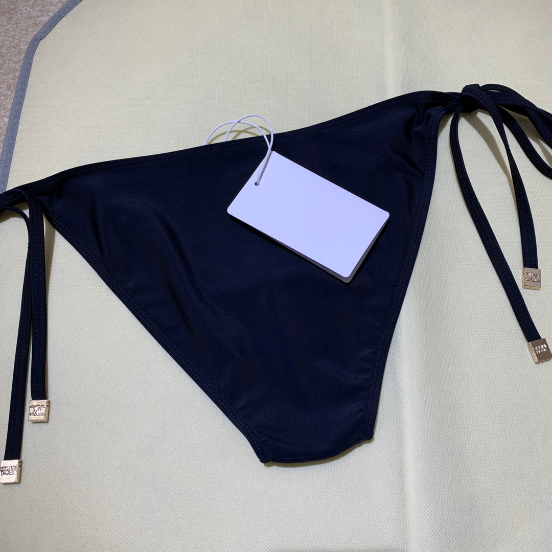 C Black Cut-out Bikini