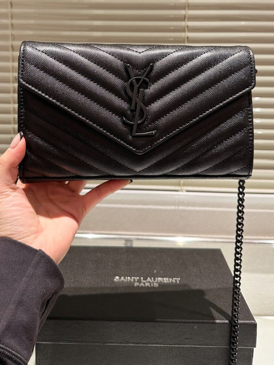SL Black Mono Clutch 23cm