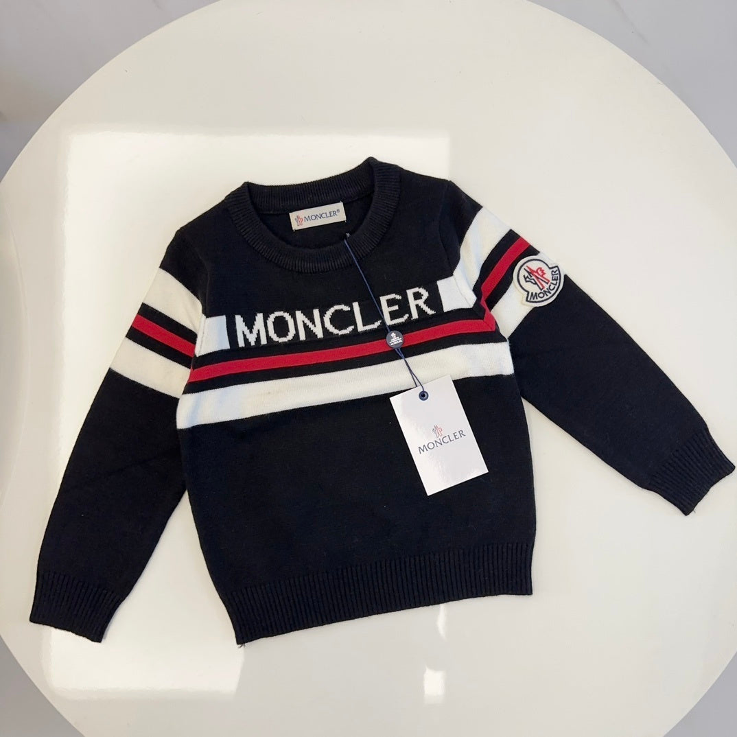 KIDS BLACK RED WHITE LOGO JUMPER