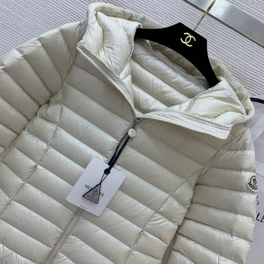 Cream Lightweight Down Coat