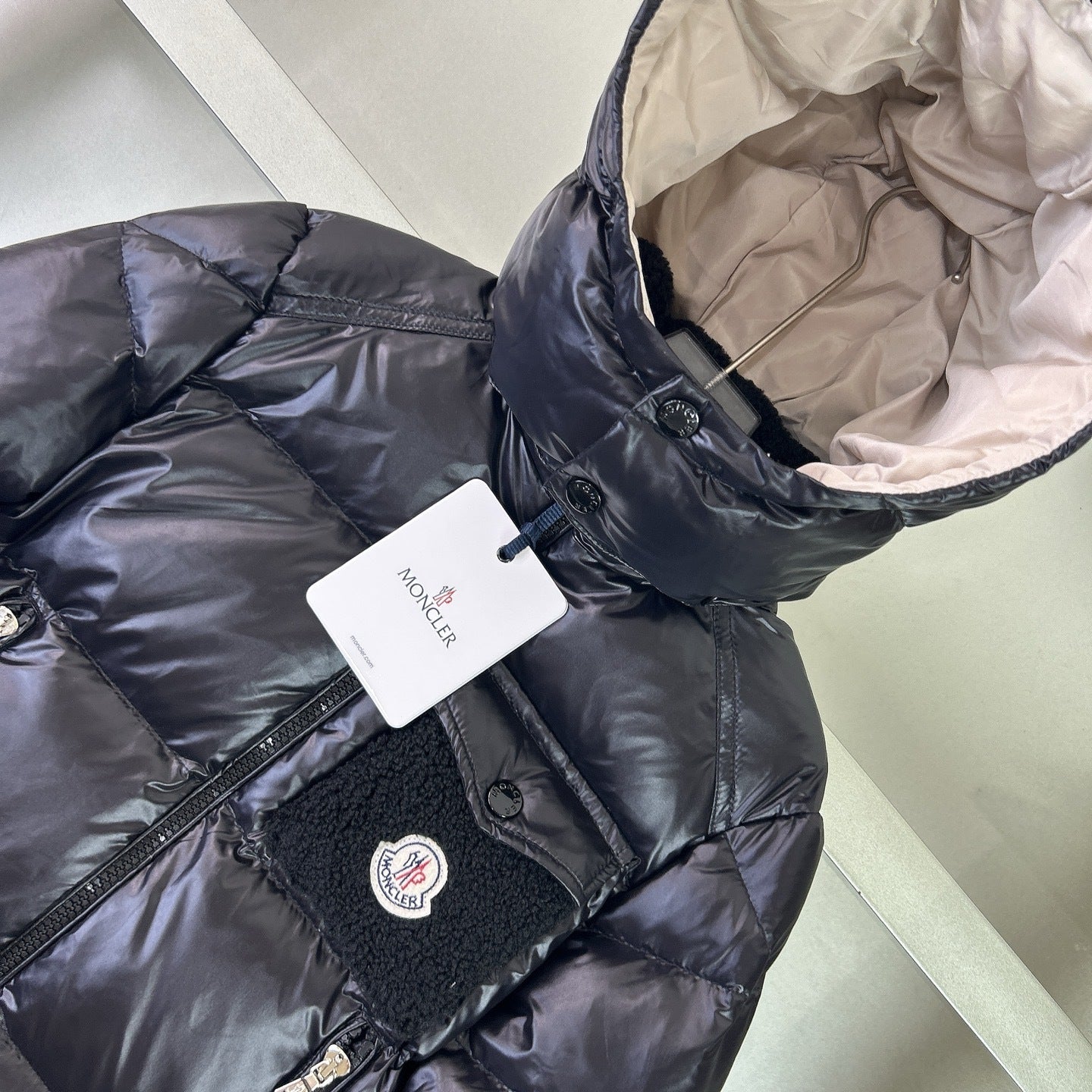 KIDS TEDDY PATCH LOGO DOWN COAT