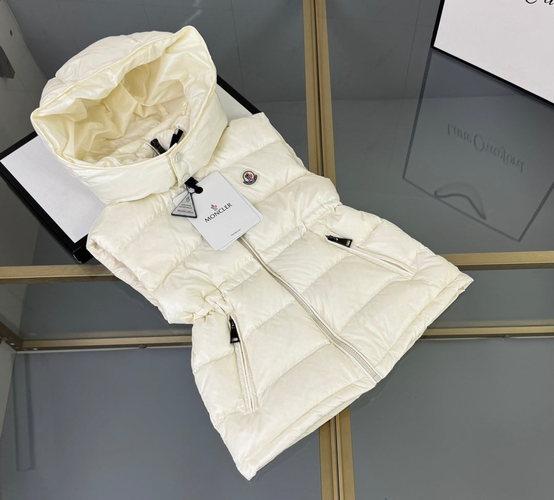 KIDS DOWN BODY WARMER - CREAM