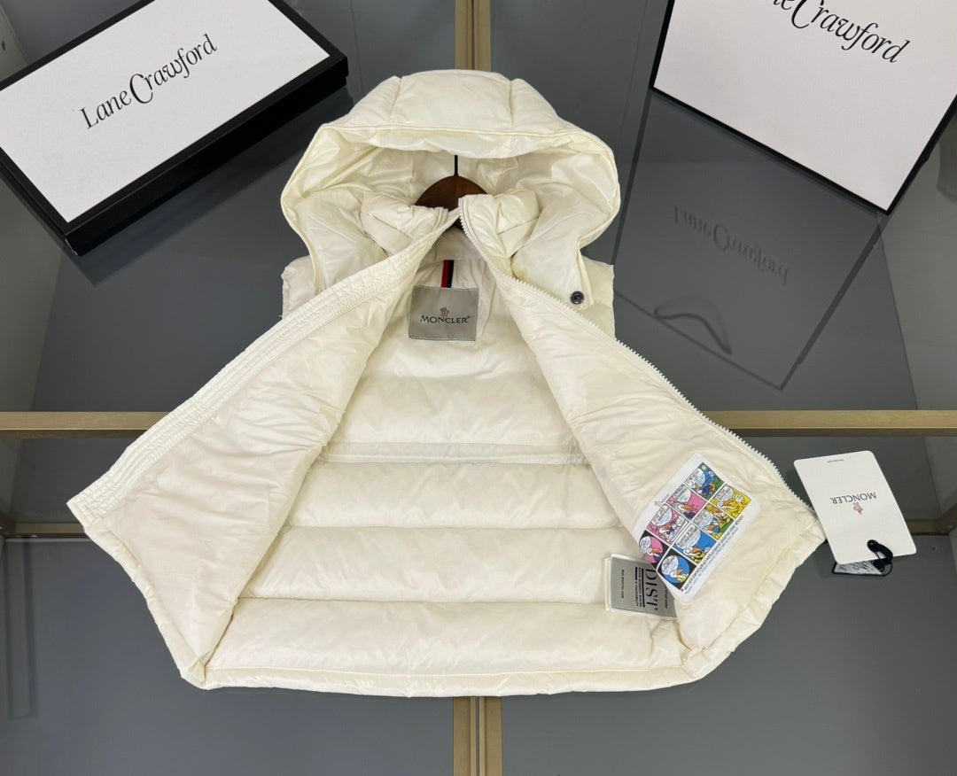 KIDS DOWN BODY WARMER - CREAM
