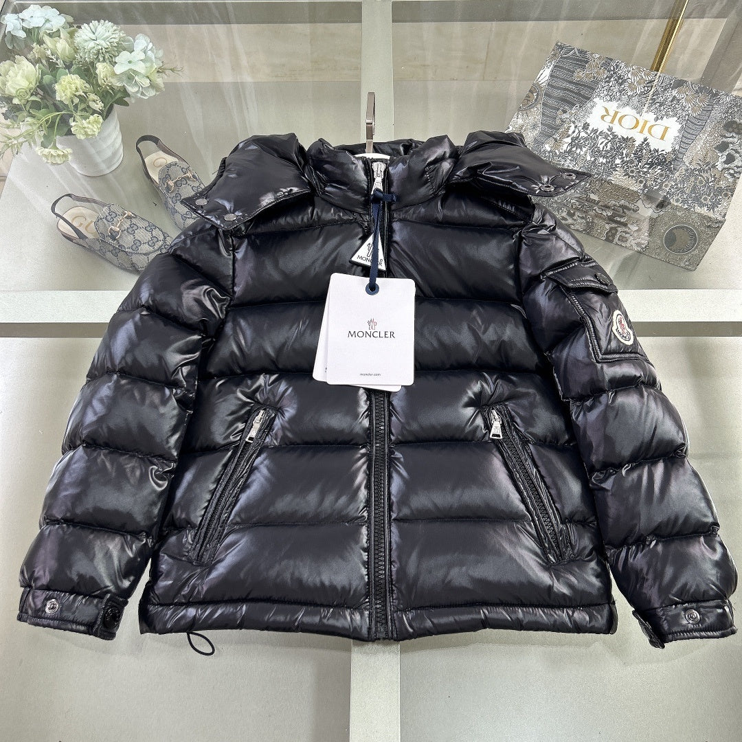 KIDS HIGH SHINE DOWN COAT- BLACK