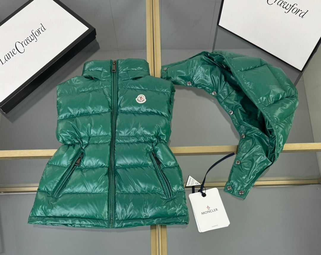 KIDS DOWN BODY WARMER - GREEN