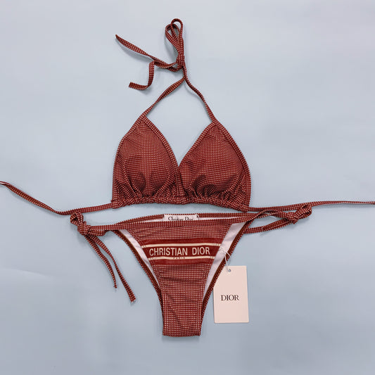 D Burgundy & Brown Bikini