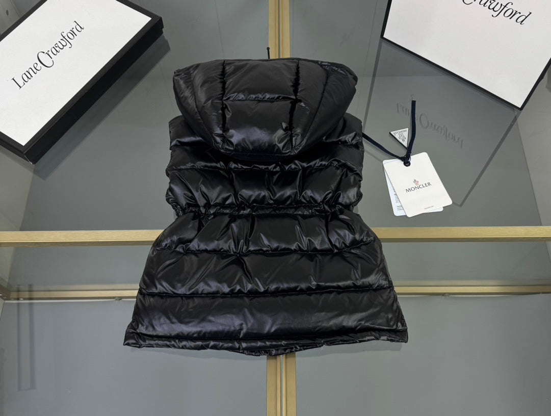 KIDS DOWN BODY WARMER - BLACK