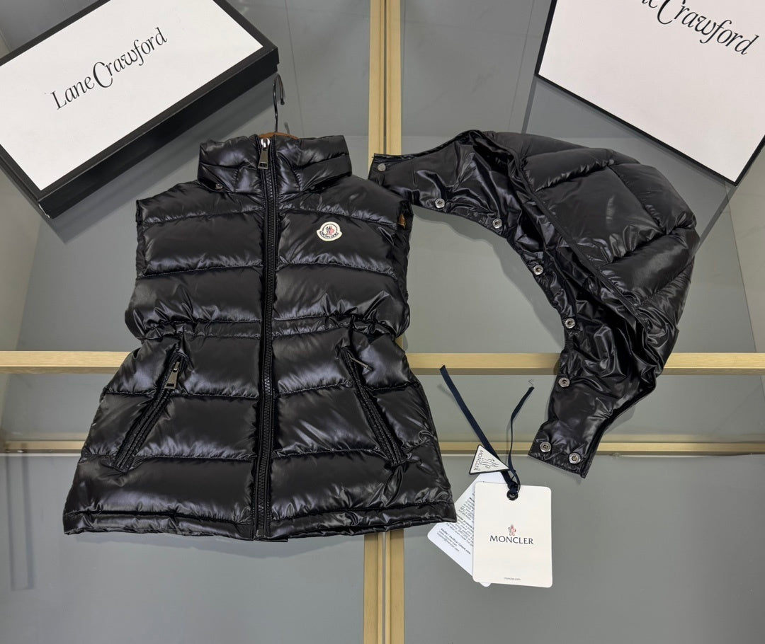 KIDS DOWN BODY WARMER - BLACK