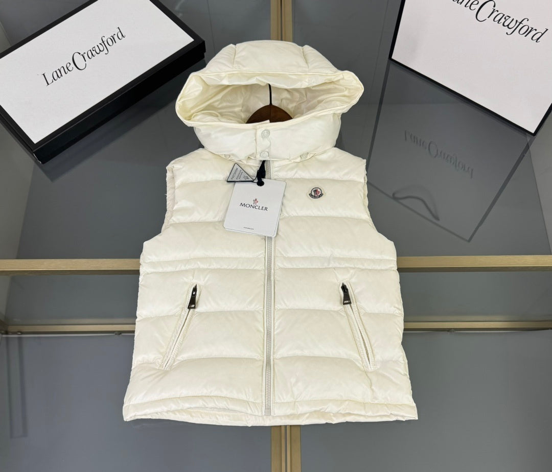 KIDS DOWN BODY WARMER - CREAM