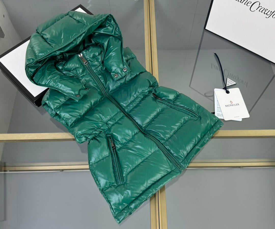 KIDS DOWN BODY WARMER - GREEN