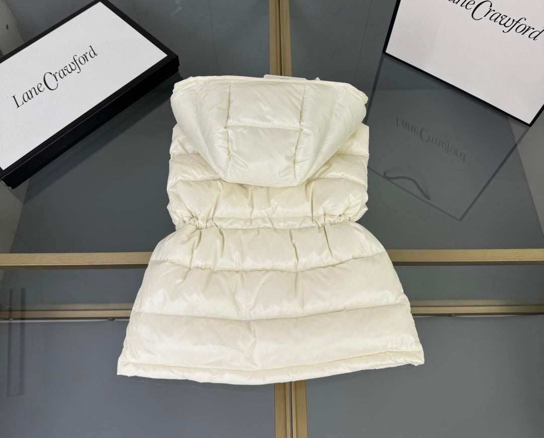 KIDS DOWN BODY WARMER - CREAM