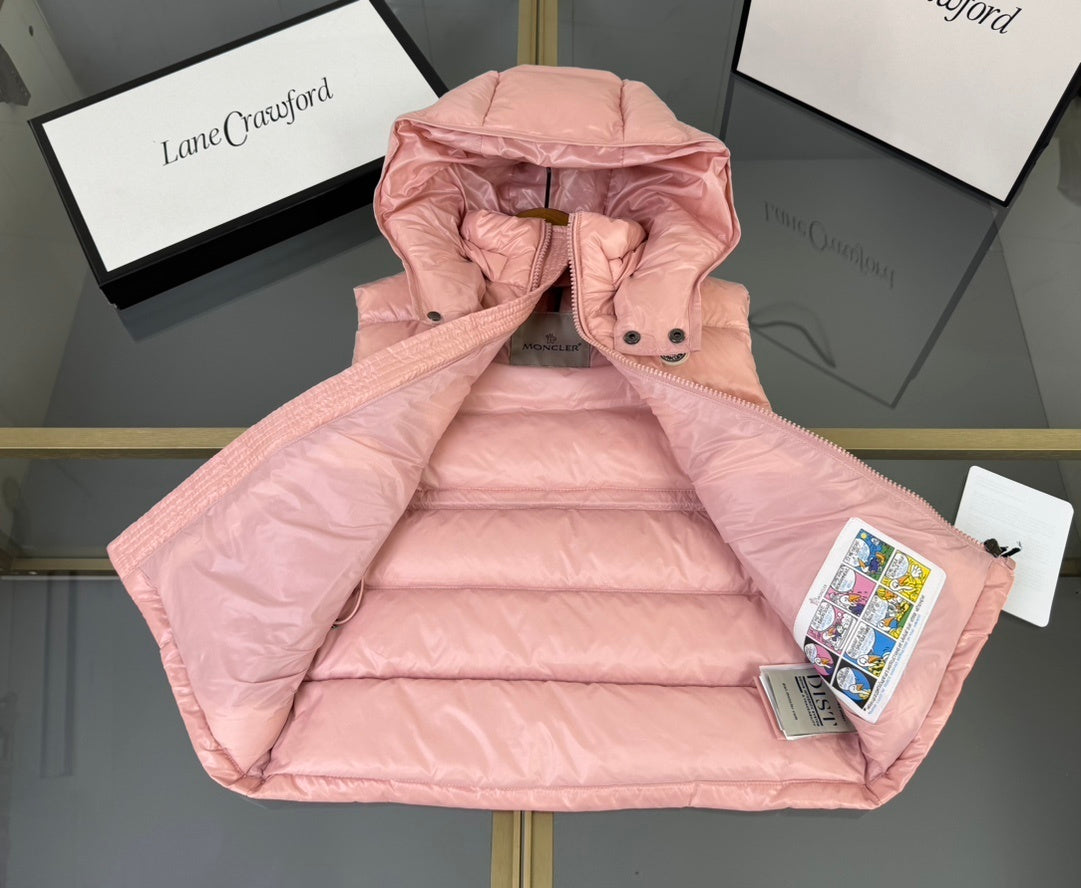 KIDS DOWN BODY WARMER - PINK