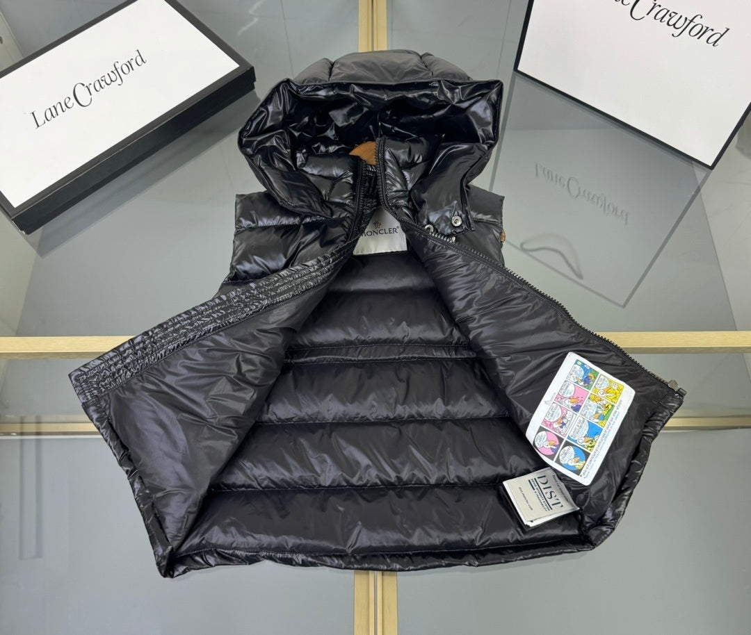 KIDS DOWN BODY WARMER - BLACK