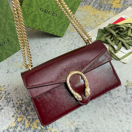 GG Burgundy Snake Bag