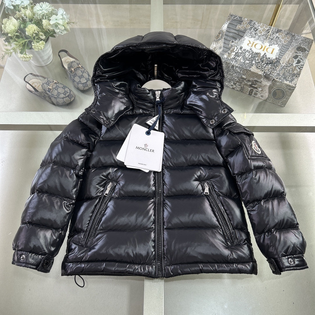 KIDS HIGH SHINE DOWN COAT- BLACK