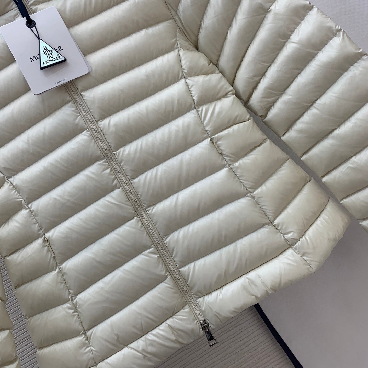 Cream Lightweight Down Coat