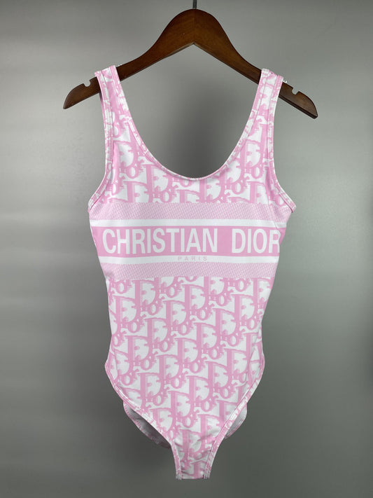 D White & Pink Swimsuit