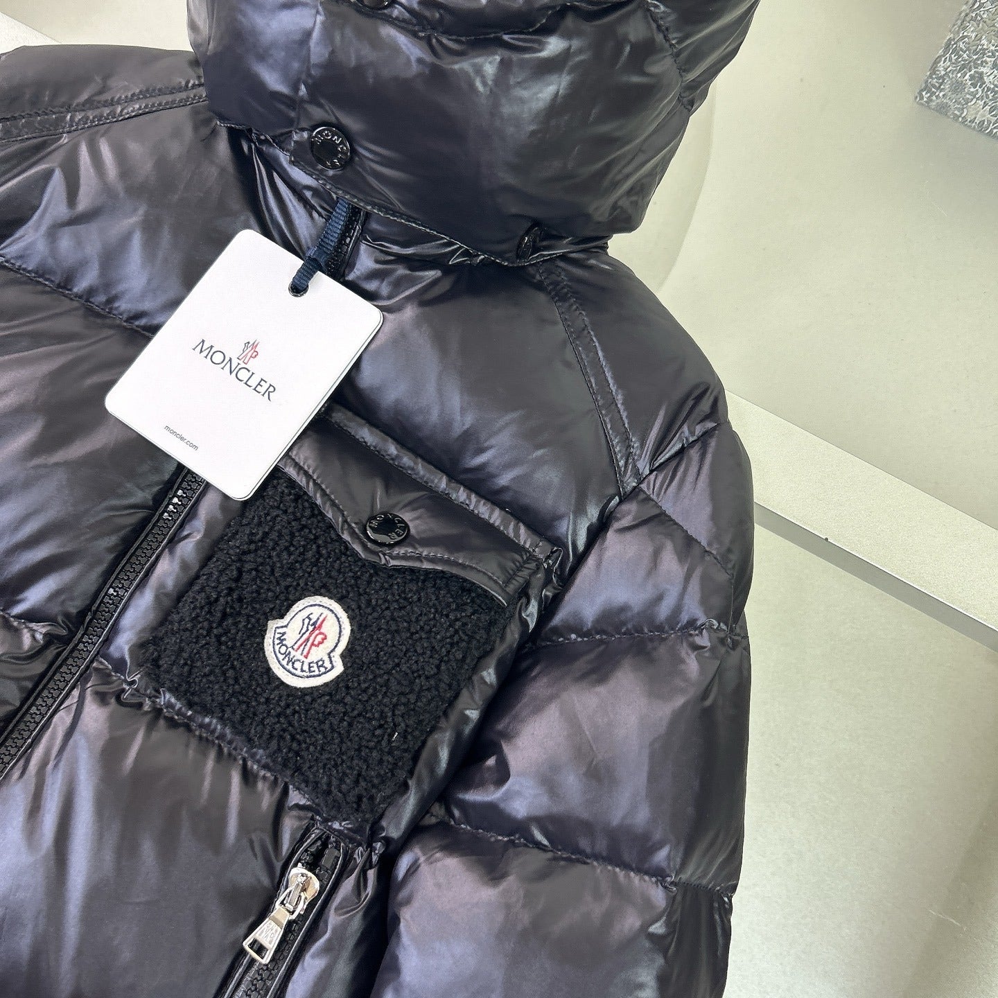 KIDS TEDDY PATCH LOGO DOWN COAT