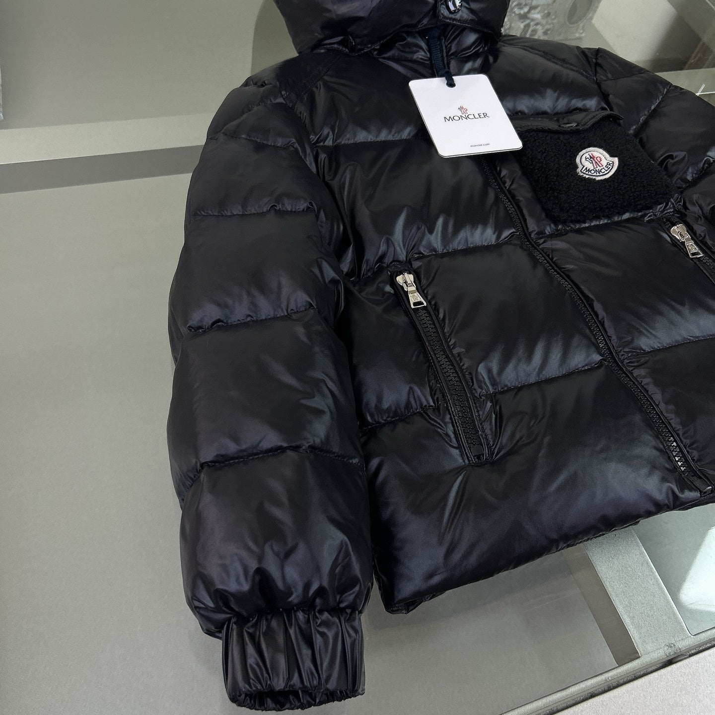 KIDS TEDDY PATCH LOGO DOWN COAT