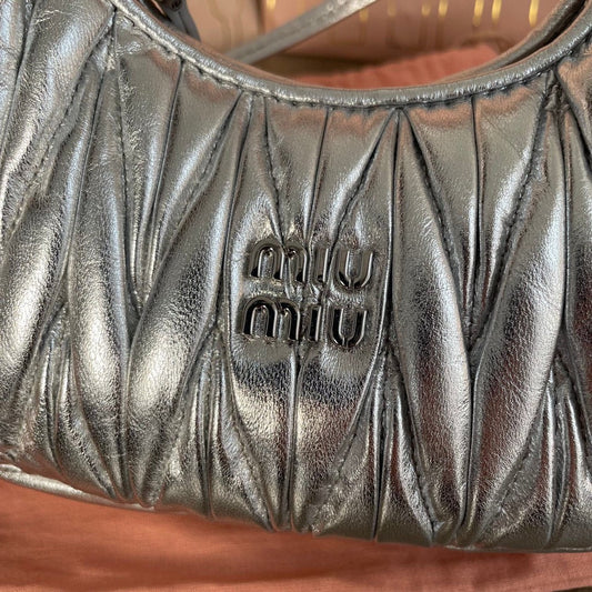 MM Clutch Handbag Silver