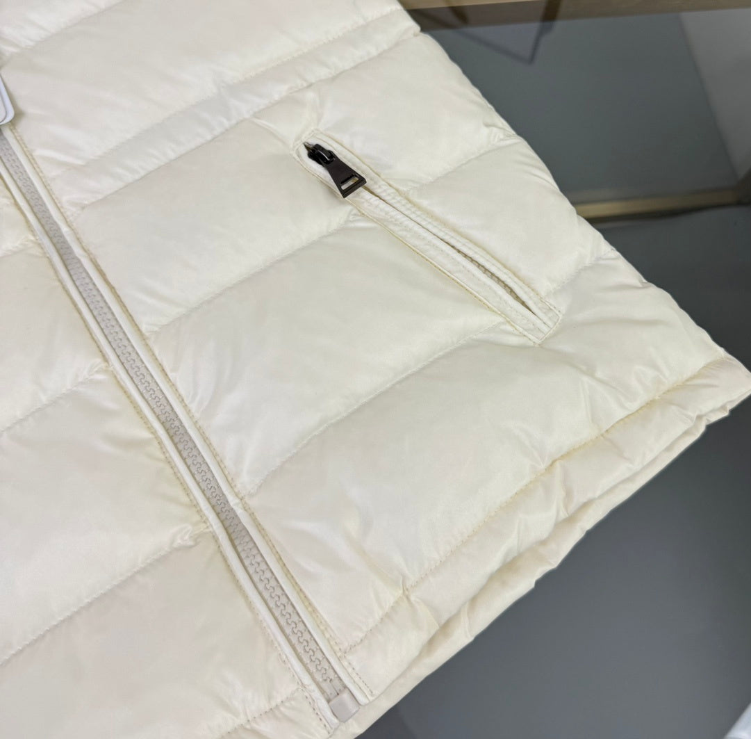 KIDS DOWN BODY WARMER - CREAM