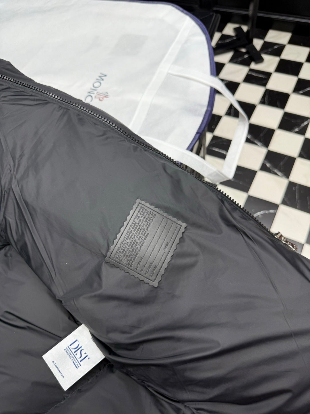 Black Double Collar Long Down Coat