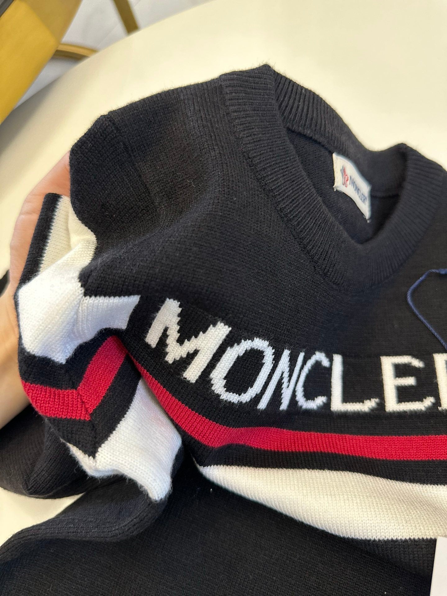 KIDS BLACK RED WHITE LOGO JUMPER