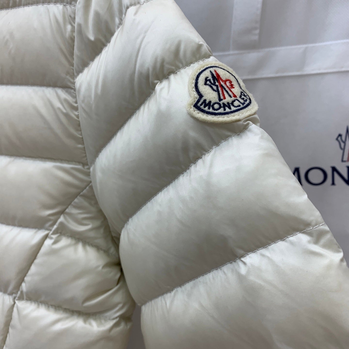 Cream Lightweight Down Coat